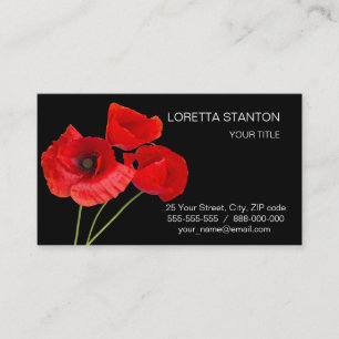 Tarjeta De Visita Poppies