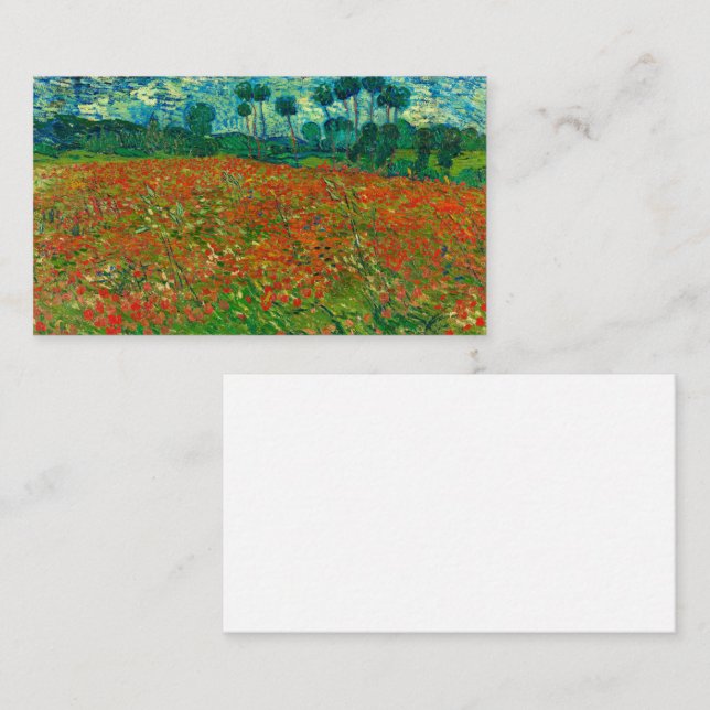 Tarjeta De Visita Poppy Field by Vincent van Gogh (Anverso / Reverso)