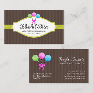 Tarjeta De Visita Pops De Pastel Coloridos