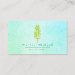 Tarjeta De Visita Popsicle acuarela