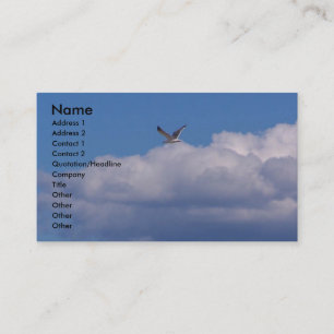 Tarjeta De Visita Por Encima De Las Nubes