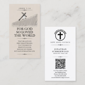 Tarjeta De Visita Por Tanto Amó Dios Al Mundo | Tema Bíblico