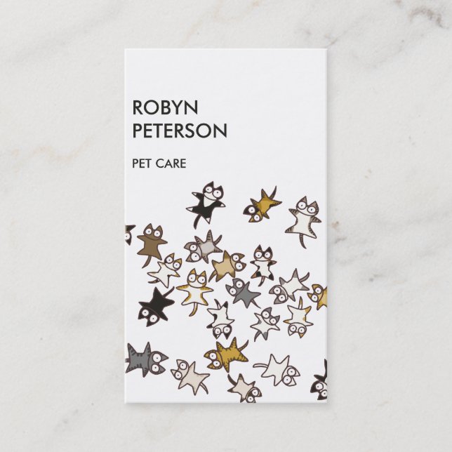 Tarjeta De Visita Porciones de gatos (Anverso)