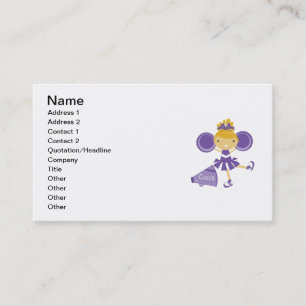 Tarjeta De Visita Porrista de Morado