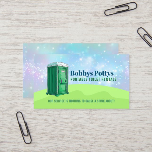 Tarjeta De Visita Port a Potty Slogans (Anverso/Reverso In Situ)
