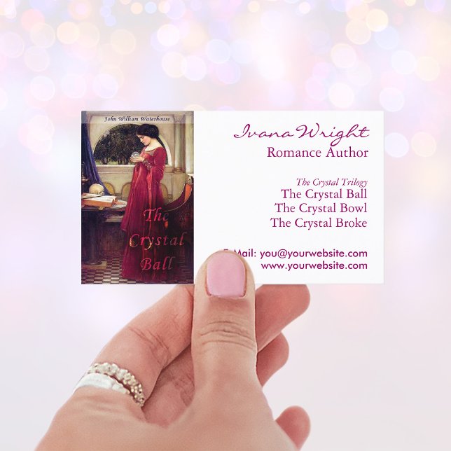 Tarjeta De Visita Portada de libro del autor (White Book Cover Author Business Card)
