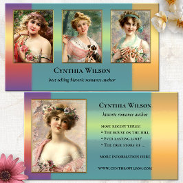 Tarjeta De Visita Portada del libro de autor de fotos de Romance