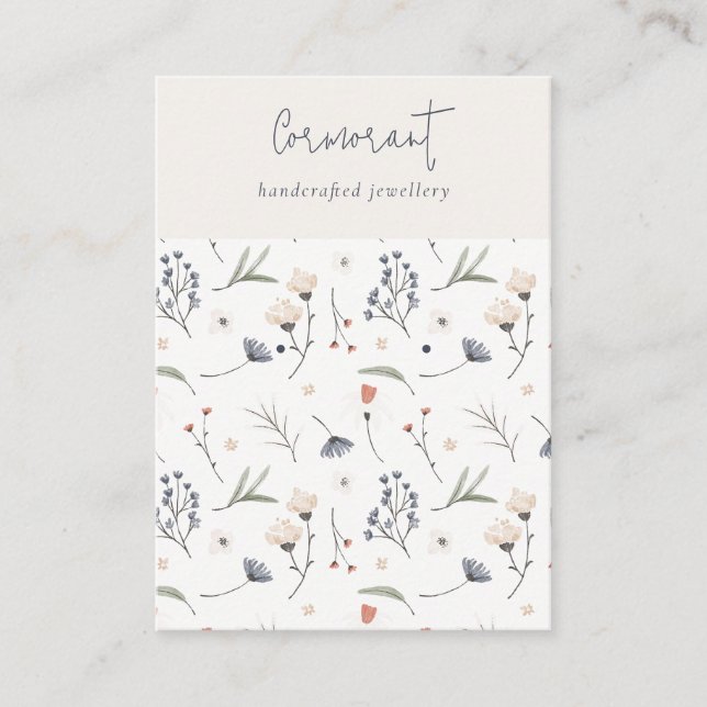 Tarjeta De Visita Portaequipajes de retención de guion de roya azul  (Anverso)