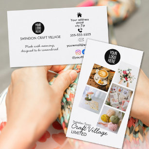 Tarjeta De Visita Portafolio de fotos de negocio creativo de costura