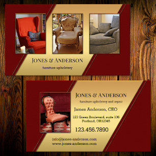 Tarjeta De Visita Portafolio de Fotos Personalizadas de Muebles Tapi