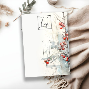 Tarjeta De Visita Portafolio del logotipo de las bayas de invierno d