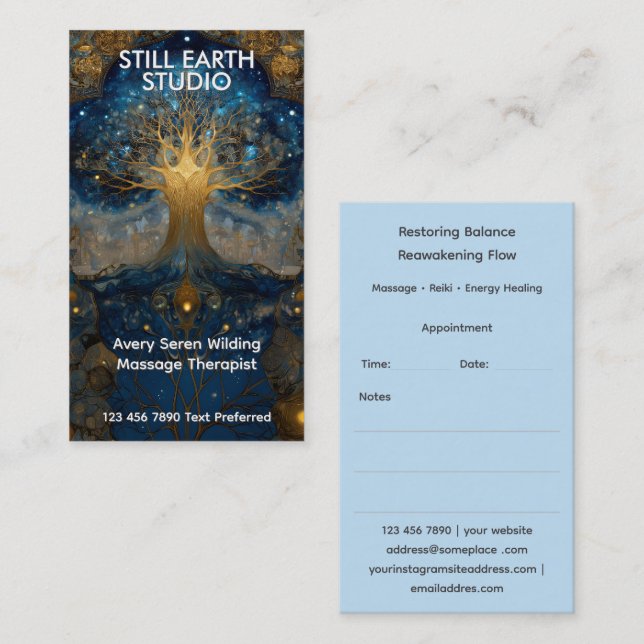 Tarjeta De Visita Portal Celestial | Árbol de la Vida (Anverso / Reverso)