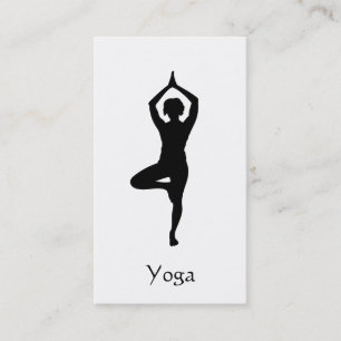 Tarjeta De Visita Pose de árbol de yoga