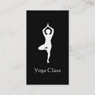 Tarjeta De Visita Pose de árbol de yoga