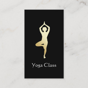 Tarjeta De Visita Pose de árbol de yoga