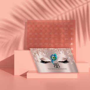 Tarjeta De Visita Posh Bougie Purpurinoso Rosa bohemio rosado