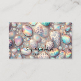 Tarjeta De Visita Posh Luxury Opal Iridescent Style
