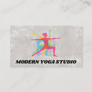 Tarjeta De Visita Posiciones de yoga   Estabilidad sanitaria