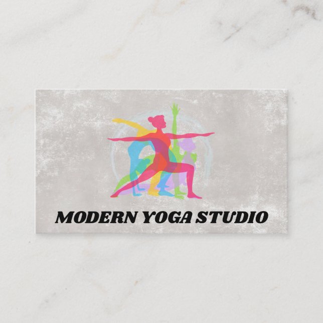 Tarjeta De Visita Posiciones de yoga | Estabilidad sanitaria (Anverso)