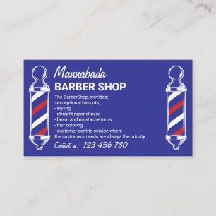 Tarjeta De Visita Poste logo moderno foto personalizada azul marino