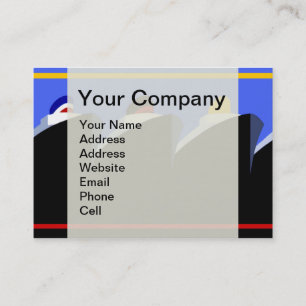 Tarjeta De Visita Poster Art Deco de los buques de crucero de época