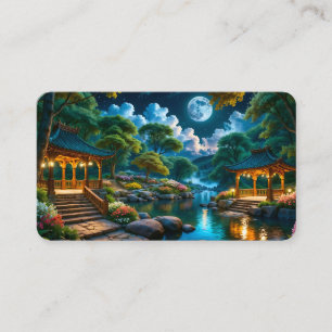 Tarjeta De Visita Póster de marcador de página del Jardín de la Noch