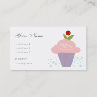 Tarjeta De Visita Postre de la cereza