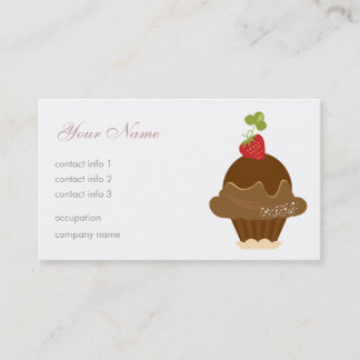 Tarjeta De Visita Postre de la fresa