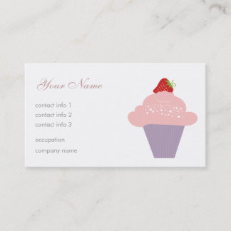 Tarjeta De Visita Postre de la fresa