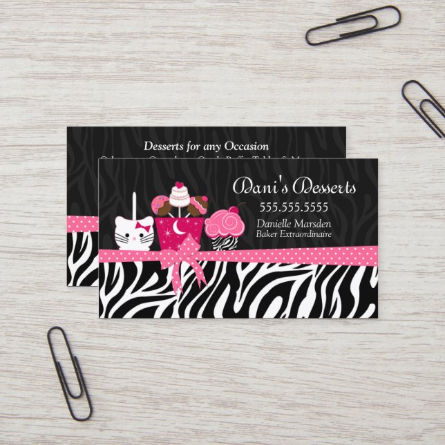 Tarjeta De Visita Postres de la panadería (Anverso/Reverso In Situ)