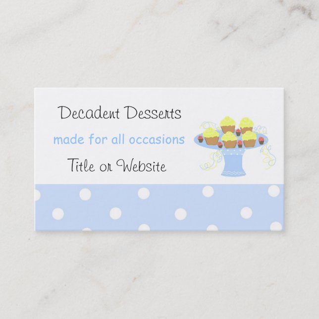 Tarjeta De Visita Postres decadentes (Anverso)