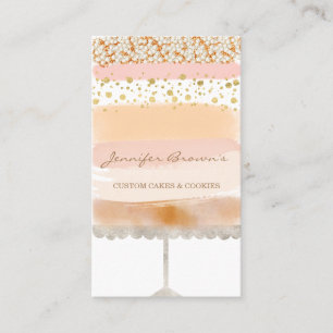 Tarjeta De Visita Postres Dulces Decoración de Pasteles catering