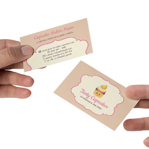 Tarjeta De Visita Postres dulces pastelito Panadero lindo
