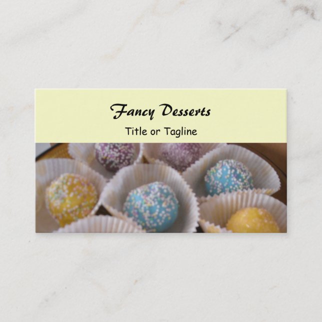Tarjeta De Visita Postres Elegantes (Anverso)