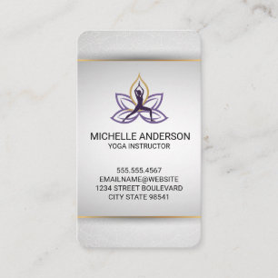 Tarjeta De Visita Postura de Guerrero de Yoga Salud Fitness