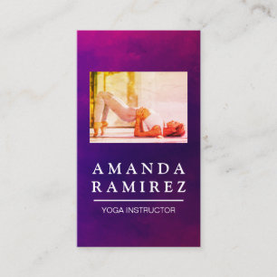 Tarjeta De Visita Postura de Yoga   Salud Bienestar