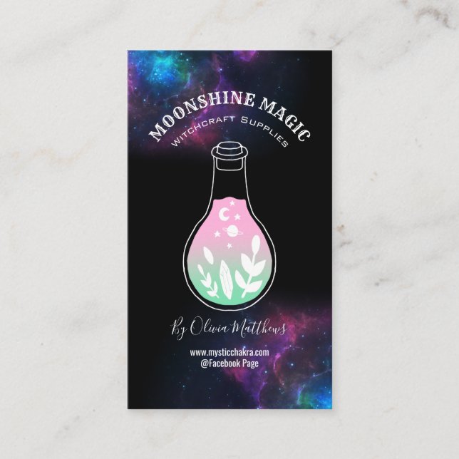 Tarjeta De Visita Potion Galaxy Witchcraft (Anverso)