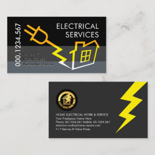 Tarjeta De Visita Power Plug Lightning Power Home