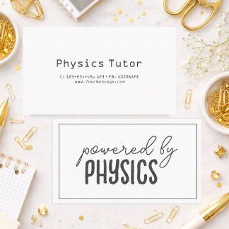 Tarjeta De Visita Powered by physics, private lessons