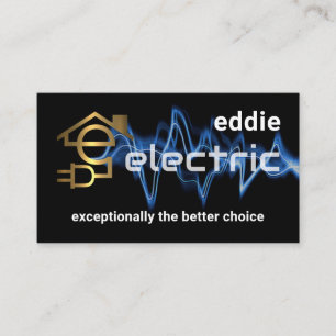 Tarjeta De Visita Powers Eléctricos Letra-e Tu Nombre