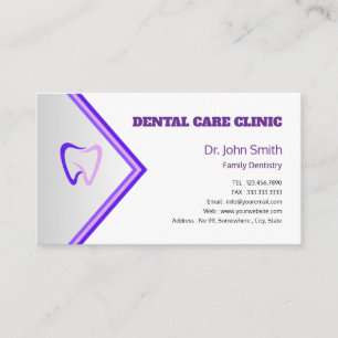 Tarjeta De Visita Práctica Clínica Dental Profesional Moderna