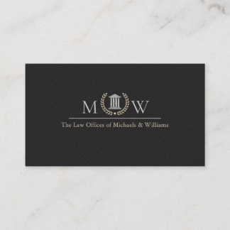Tarjeta De Visita Práctica Jurídica Elegante con Monograma