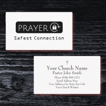 Prayer Safest Connection WiFi Church Business Card