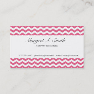 Tarjeta De Visita Preciosa, moderna, tendencia rosa chevron profesio