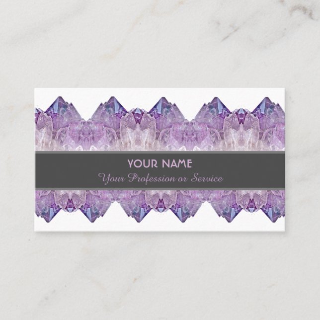 Tarjeta De Visita Precious amethyst gem business card (Anverso)