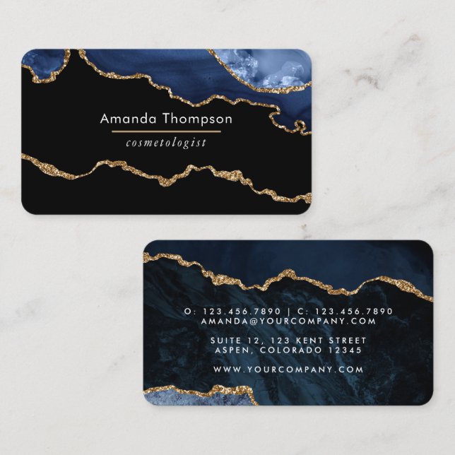 Tarjeta de visita Precious Stone Agate (Anverso / Reverso)