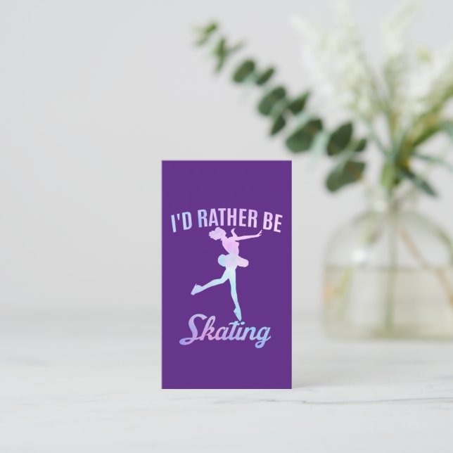 Tarjeta De Visita Preferiría estar patinando (Anverso de pie)
