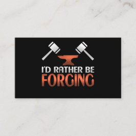 Tarjeta De Visita Prefiero Forjar Herrero Forge Hammer