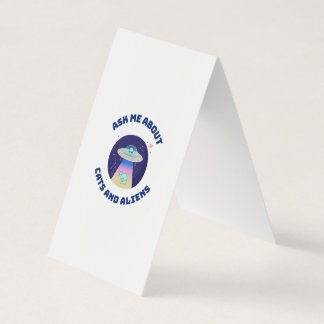 Tarjeta De Visita Pregúntame sobre gatos y extraterrestres