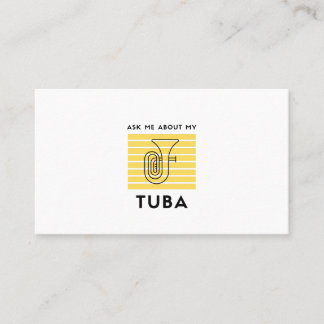 Tarjeta De Visita Pregúntame sobre mi tuba